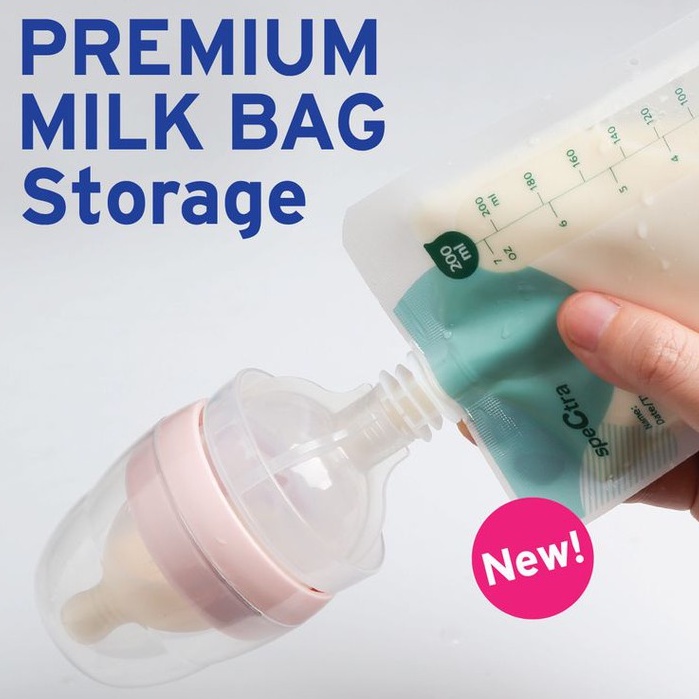 Spectra Premium Milk Bag Storage With Connector 200ml 10pcs