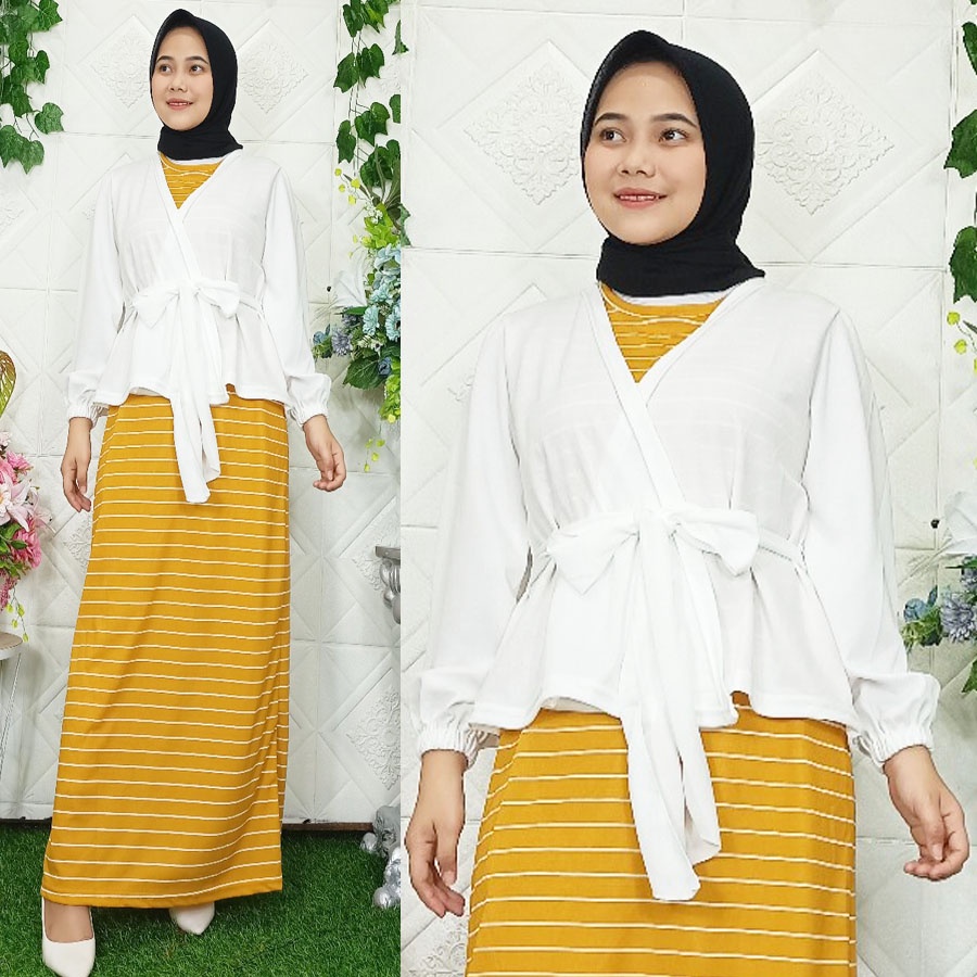 GAMIS SET OUTER RUBIYA ROMPI CARLINA FASHION