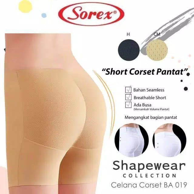 Celana Dalam Hot Pant Korset Pelangsing Penyangga Pantat Busa High Waist Shaperwear Bokong Nyaman