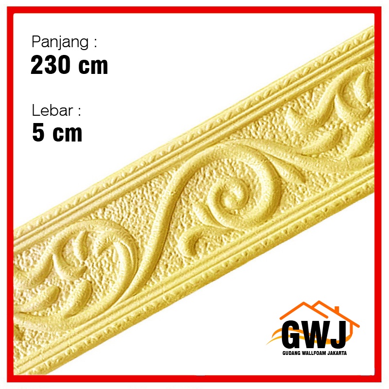 GWJ-List List Wallpaper Foam 3D 230cm x 5cm tebal 5mm