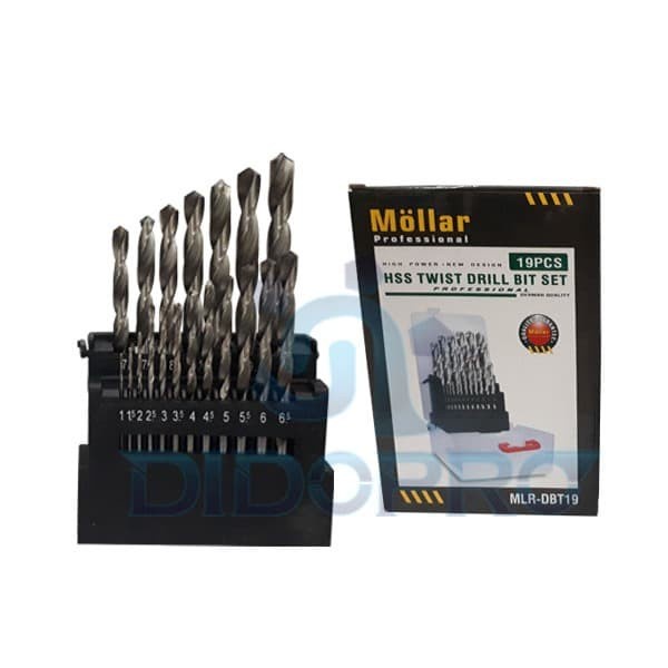 Mata Bor Besi Set - MOLLAR 19pcs 19 pcs HSS / Twist Drill Bit Set