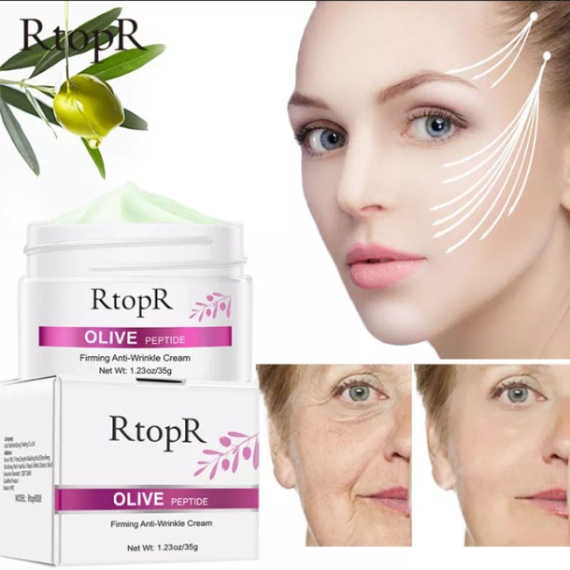 rtopr olive peptide krim anti aging dan kerutan pelembap nutrisi kulit wajah