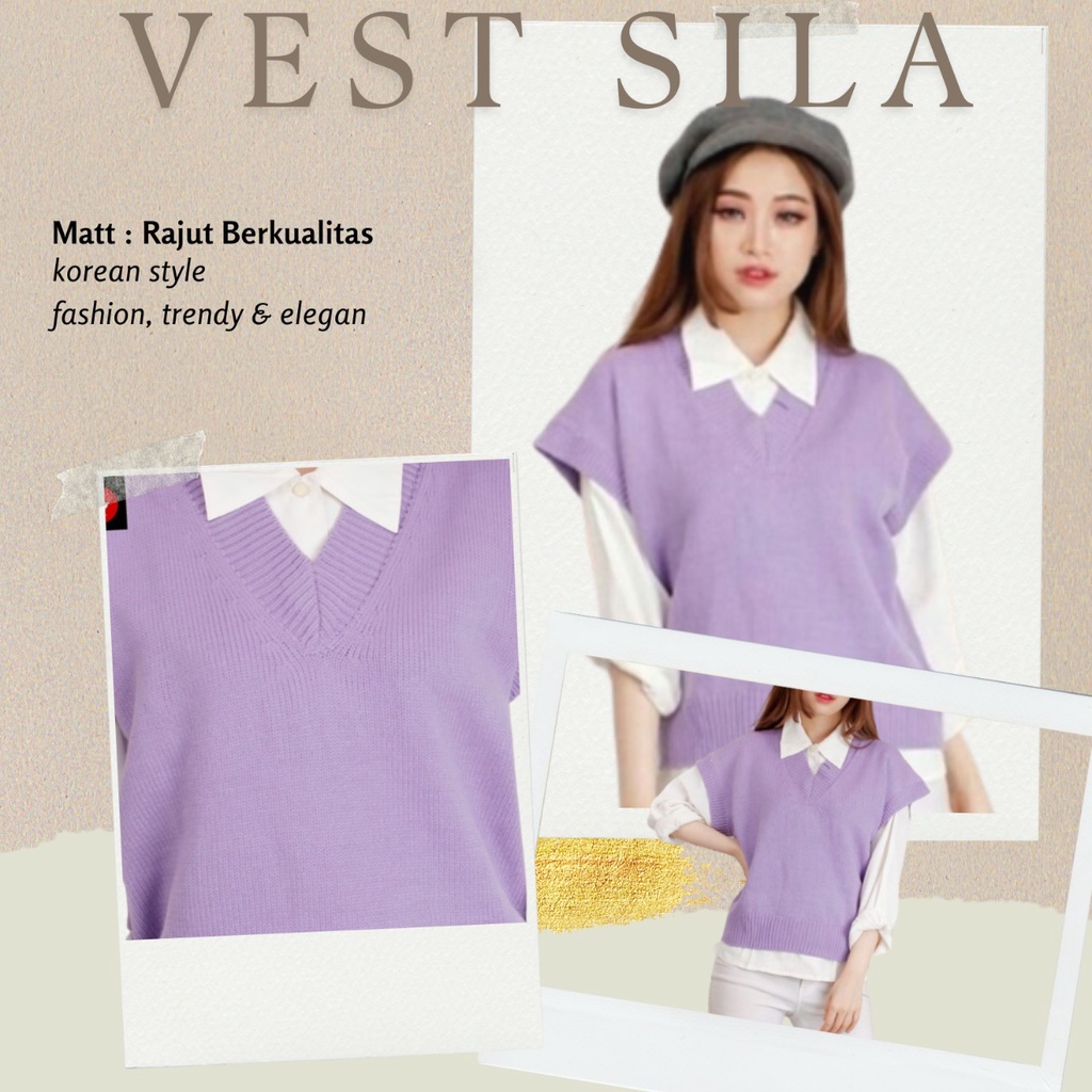 OKECHUKU Vest Sila Rompi Rajut Fashion Wanita Rompi Korea Outer V Neck