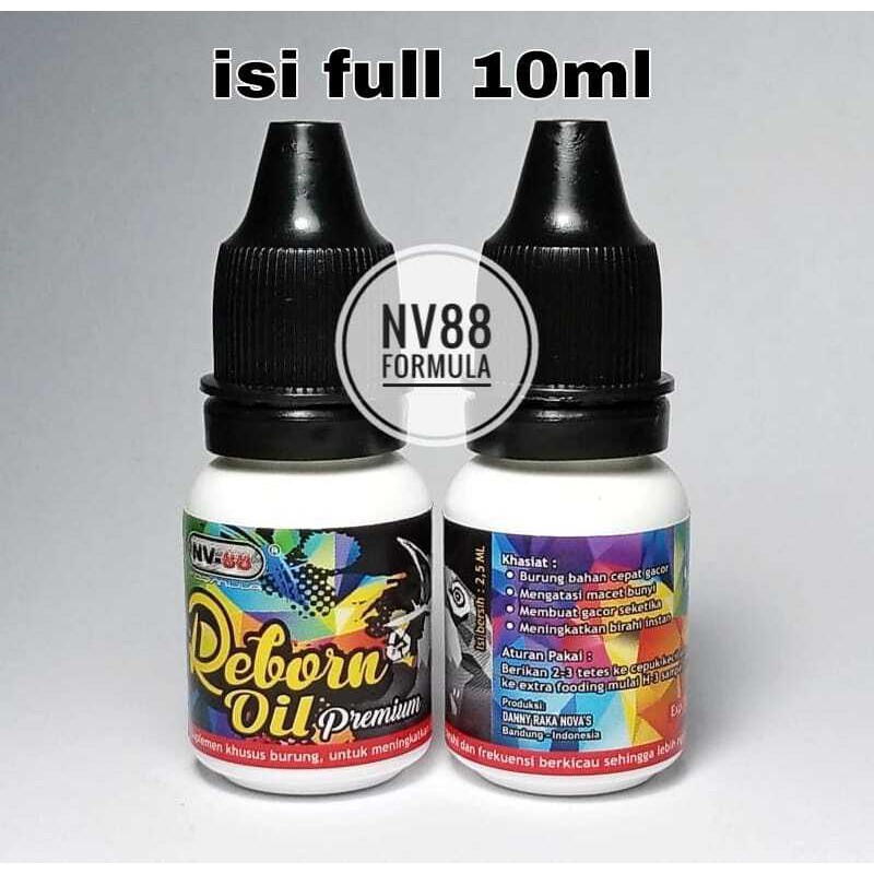 Reborn Oil Premium nv88 suplemen burung Pleci terbaik dan sehat isi full 10 ml