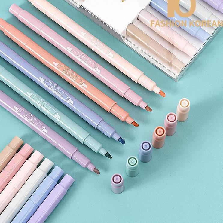 

Dijamin Miring harga.. COD✨6 Pcs/1 Kotak Spidol Highlighter Dua Sisi Warna Permen Macaron Untuk Stationery Sekolah / Kantor-YES