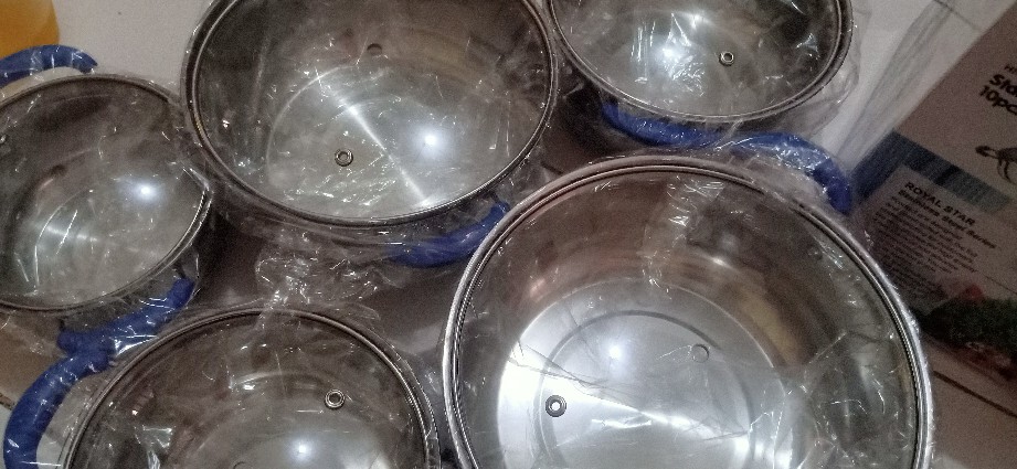 Panci Set M225a 16/24 Tutup Kaca Stainless - Stock Pot Serbaguna