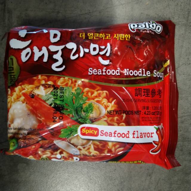 

Paldo spicy seafood flavour 120gr impor korea