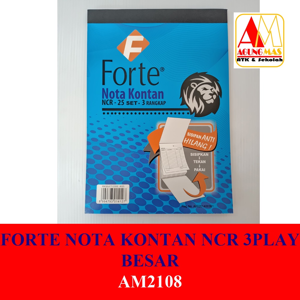 

FORTE NOTA KONTAN NCR 3PLAY BESAR