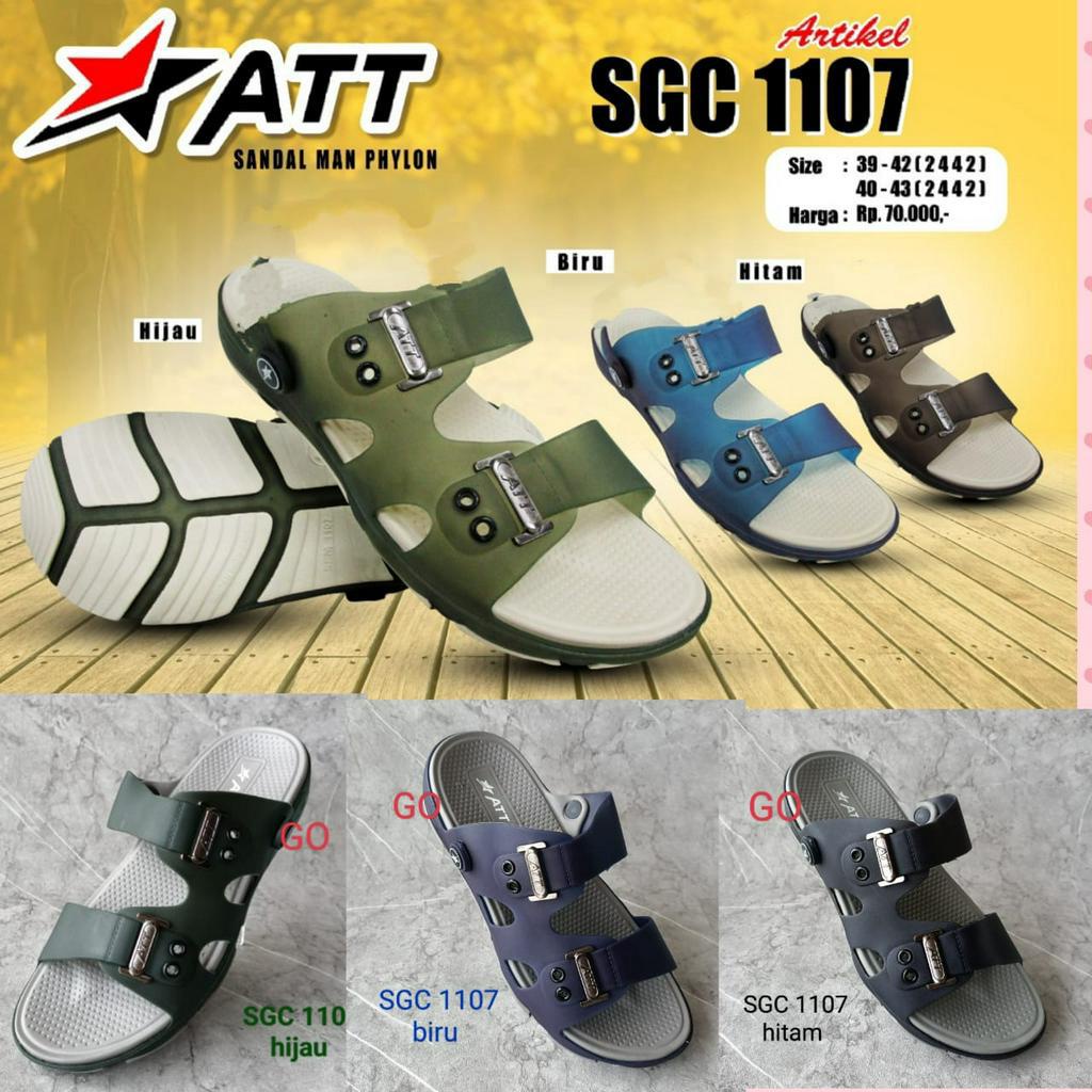 gof ATT SGC 1107 SANDAL PRIA Sandal Selop Santai Bahan Karet Anti Air Nyaman Dipakai