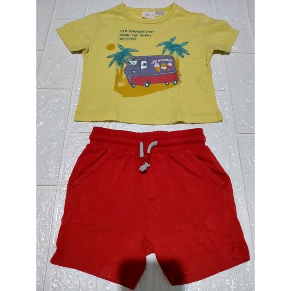 Preloved Set Zara Baby 2in1 Preloved Setelan Anak Mothercare Preloved Celana Pendek Mothercare Baby 