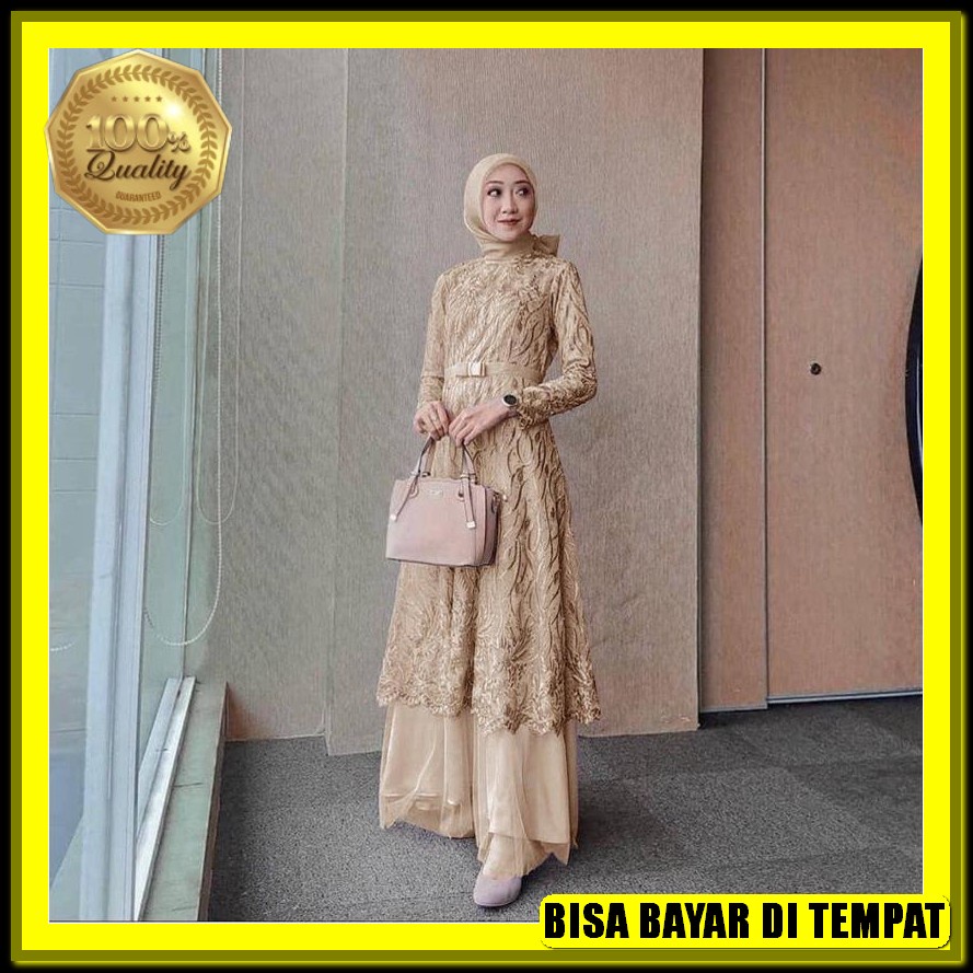 Gamis Wanita Terbaru Termurah 2022 Clarissa Dress Gamis Menawan Pesta Simple Elleggant Ori Viola Hij