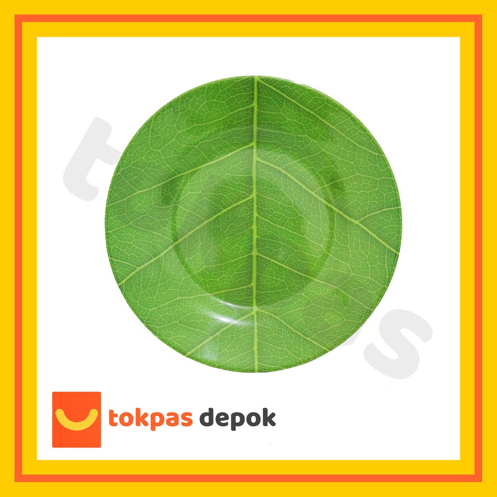 Piring Golden Dragon P 0210 D Motif Daun Ceper