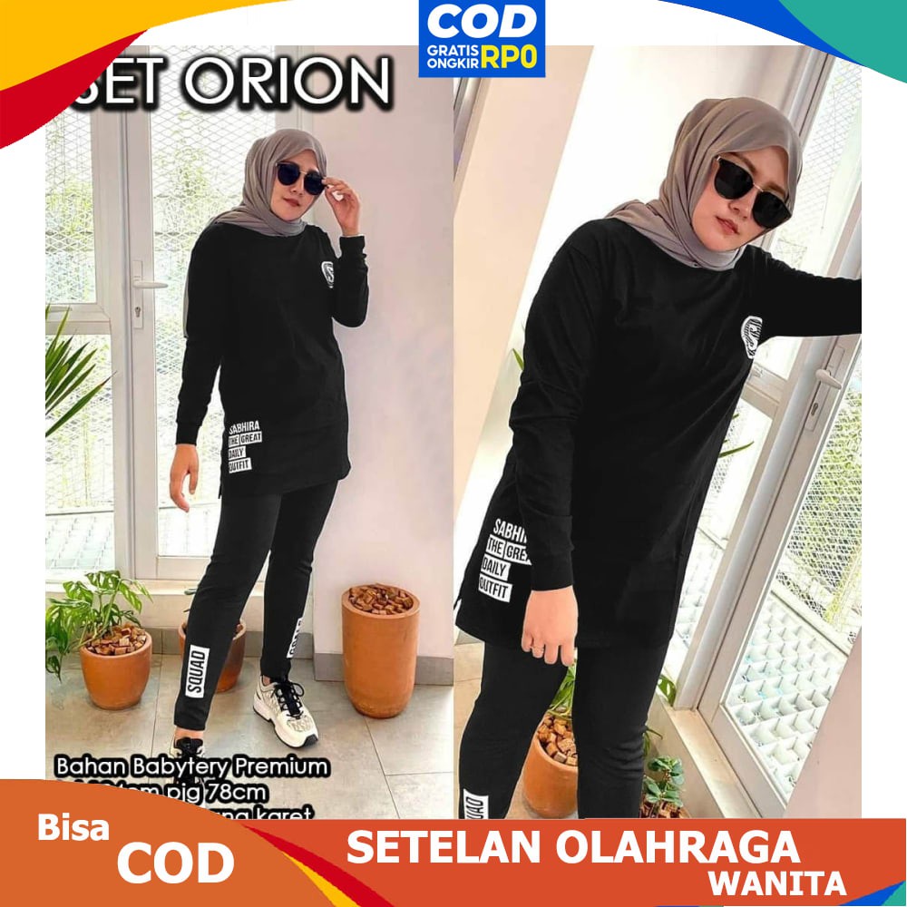 MODIS ☹♥☢ SETELAN BAJU SENAM BAJU AEROBIC BAJU ZUMBA OLAHRAGA PANJANG MUSLIM ARMY ROK HIJAU I.627333