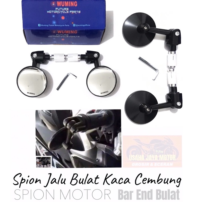 Spion Jalu Bulat Spion Bar End Bulat Wuming Original  Universal Semua Motor