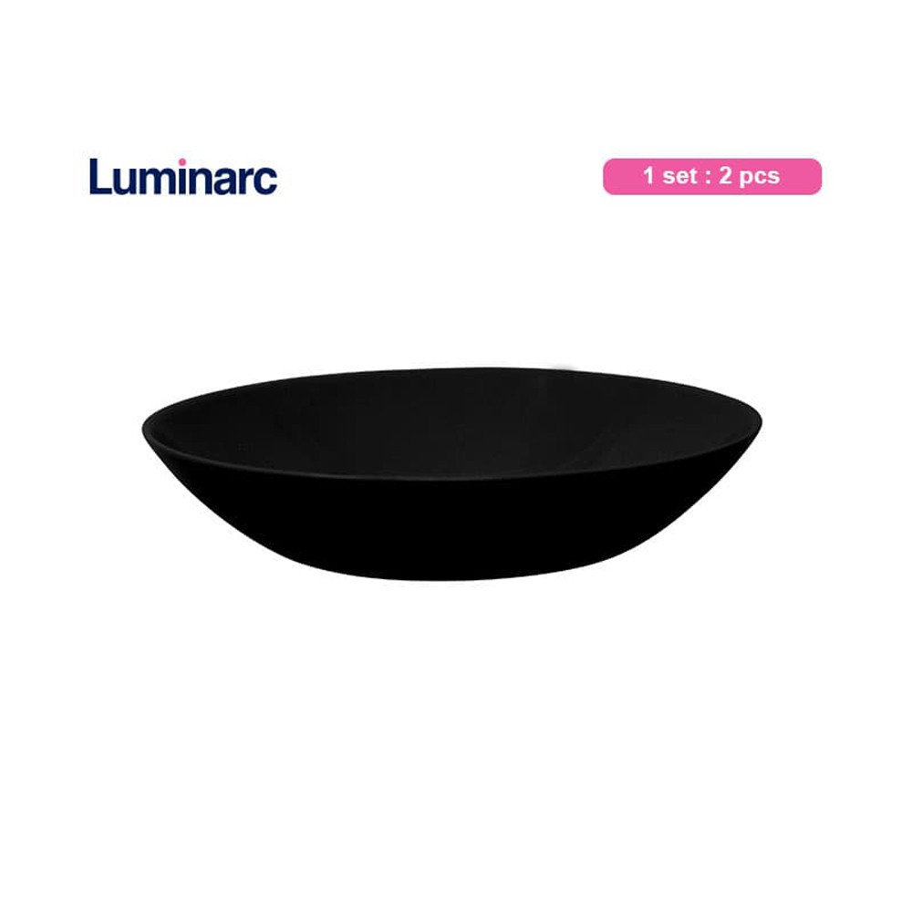 Luminarc Piring Sop Diwali Black Soup Plate / 2 pcs