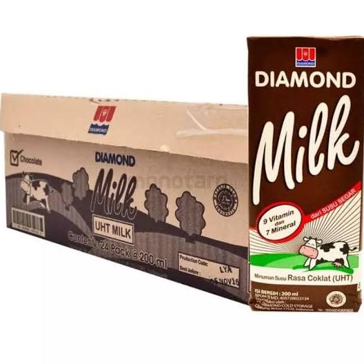 

BISA BAYAR DITEMPAT SUSU DIAMOND UHT FULL CREAM / COKELAT 200ML ( 24 X 200ml ) KARTONAN - Cokelat