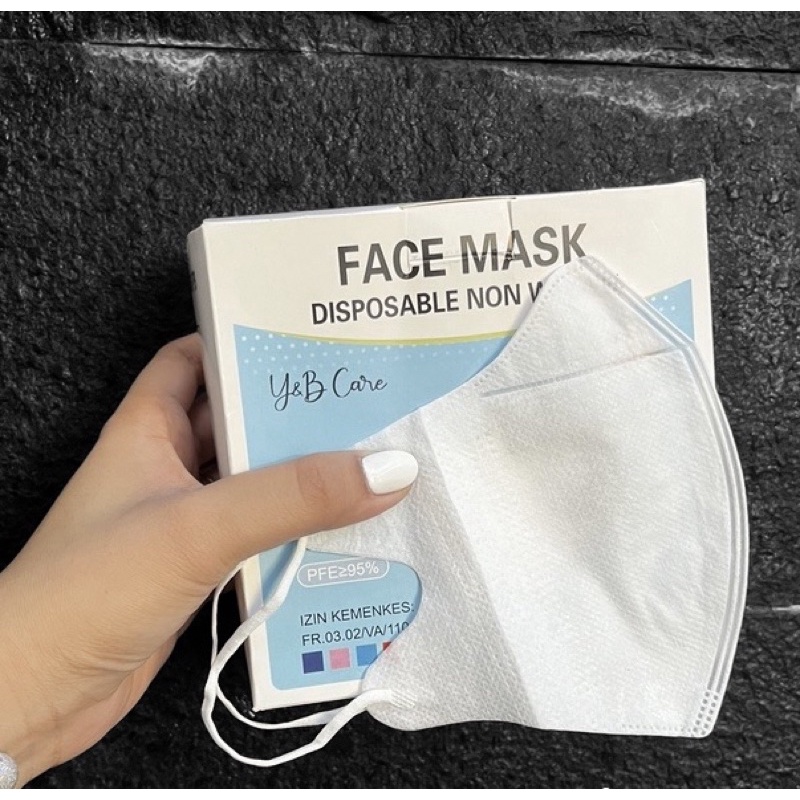 MASKER DUCKBILL GARIS / FACE MASK DUCKBILL / MASKER DUCKBILL ISI 50PCS