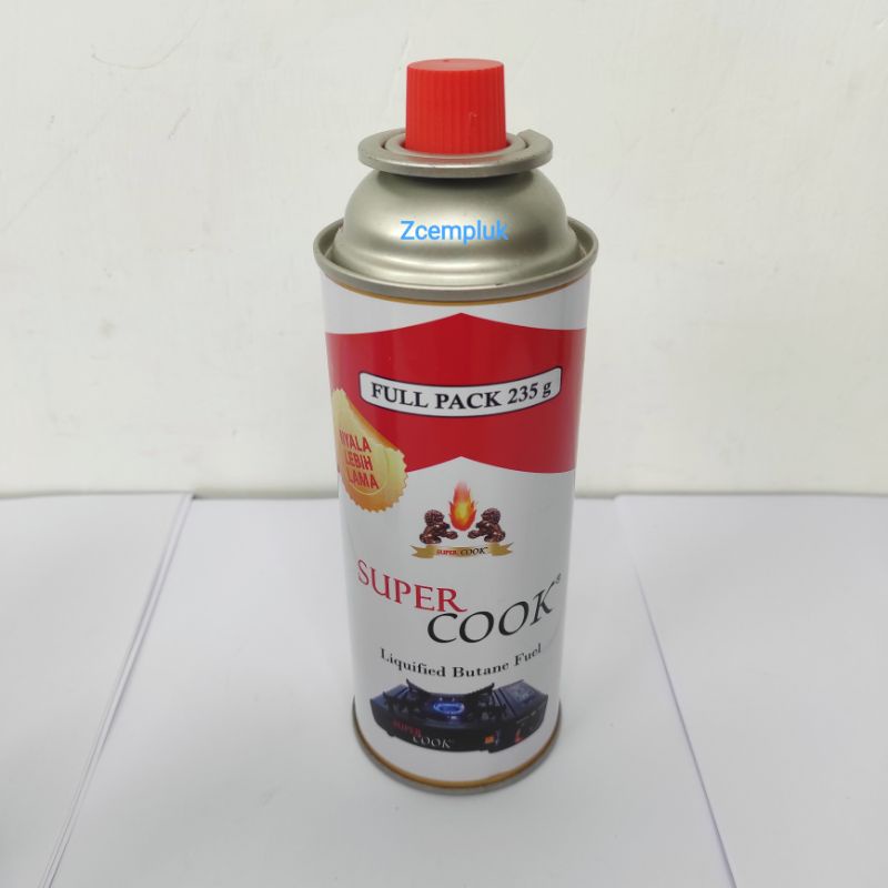 Gas Portable Hi Cook / Tabung Gas Portable / Gas Kaleng Super Cook / Hi-Cook / Purity 230Gr