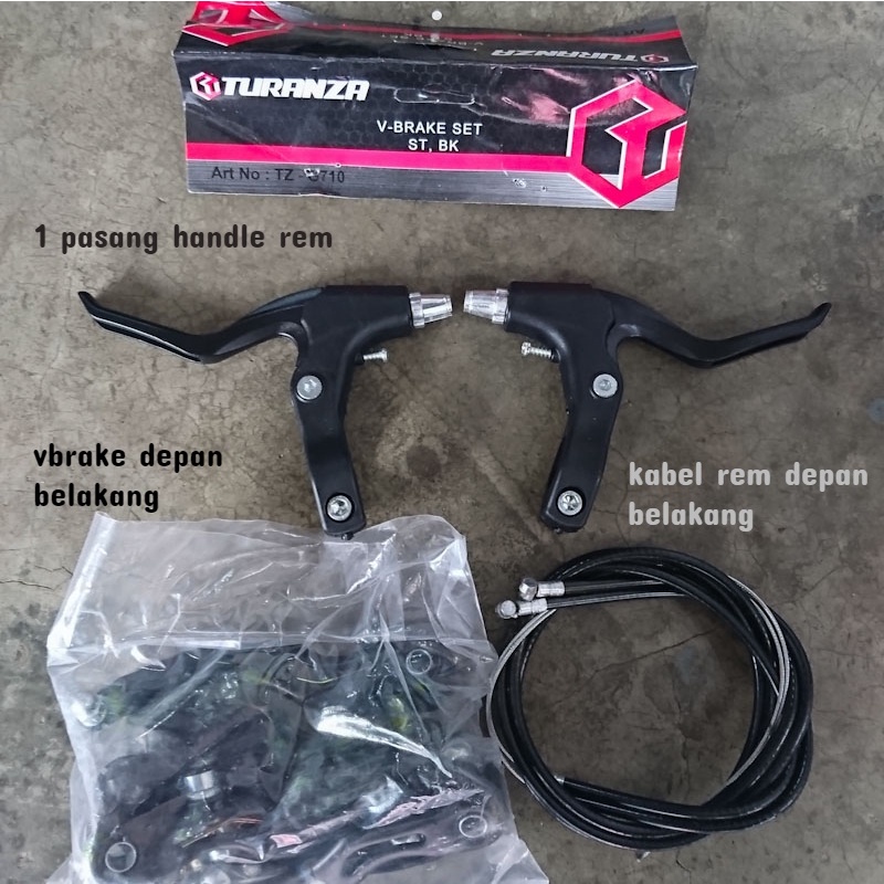 Set Rem V Brake Turanza Sepeda Lipat Mini MTB