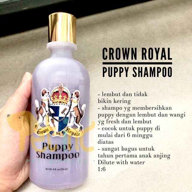 Crown royal puppy shampoo