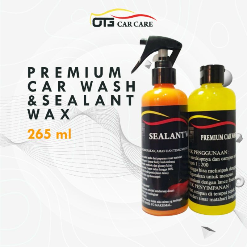 Paket sealant wax &amp; Premium car wash shampo / pengkilap / cat mobil / sealant guard