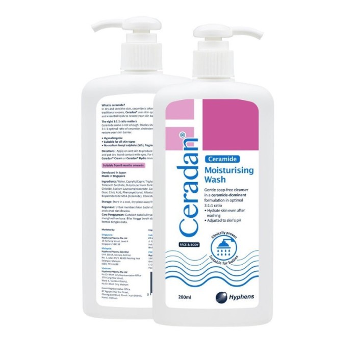 Ceradan Moisturising Wash 150ml dan 280ml