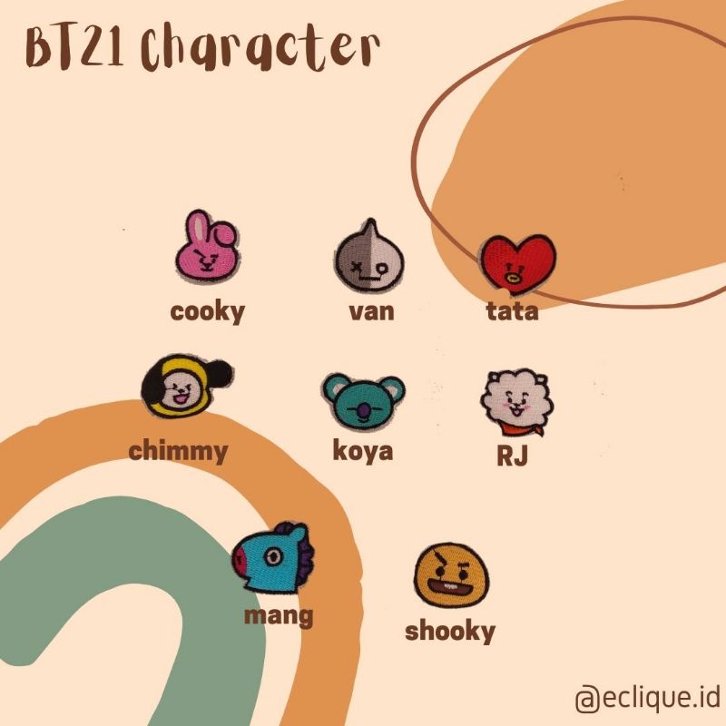 Masker Kain BT21/Cover Kain BT21/Character BT21/Masker Kain/Cover Masker