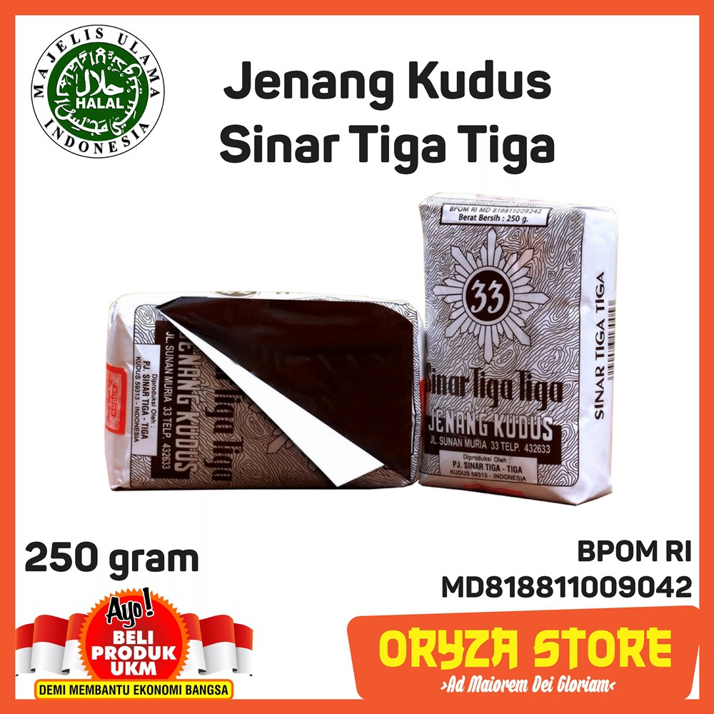 

Dodol Khas Kudus Jenang Sinar Tiga Tiga 250g Mubarok Food