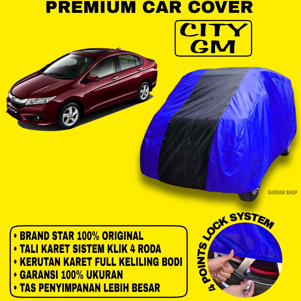 Body Cover CITY GM BIRU HITAM Penutup Bodi Mobil City Gm Waterproof PREMIUM