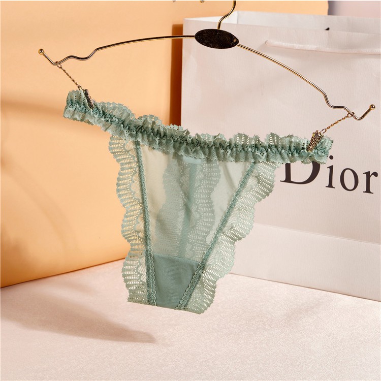 (COD) G String Wanita Sexy Renda Celana Dalam transparan Pakaian Dalam Lace Bawah Segitiga C225