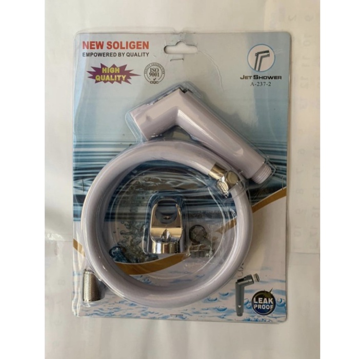 Jet Shower Cebok Bidet Chrome PVC Plastik Soligen A-237-2 Putih