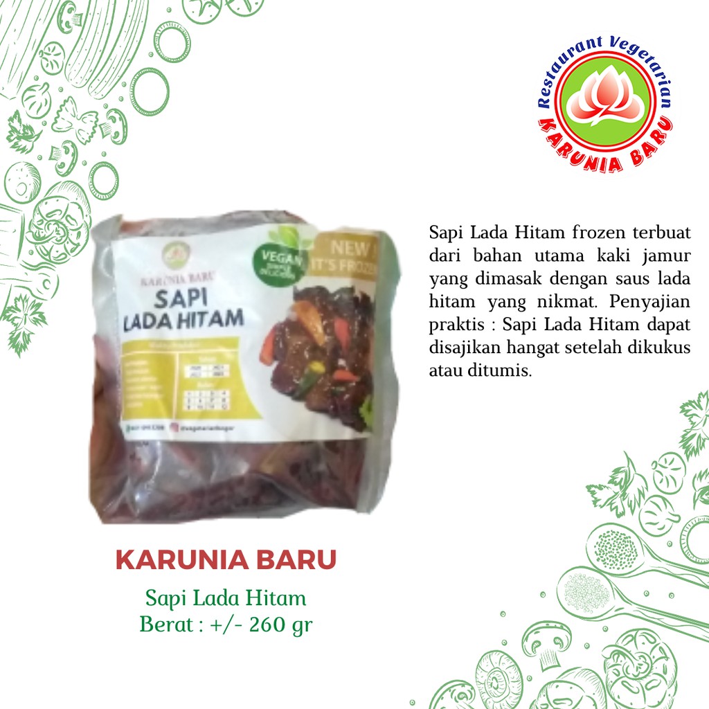 

KARUNIA BARU Sapi Lada Hitam 260 gr