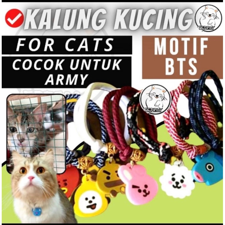 KALUNG KUCING BTS/kalung bts21/kalung kucing karakter