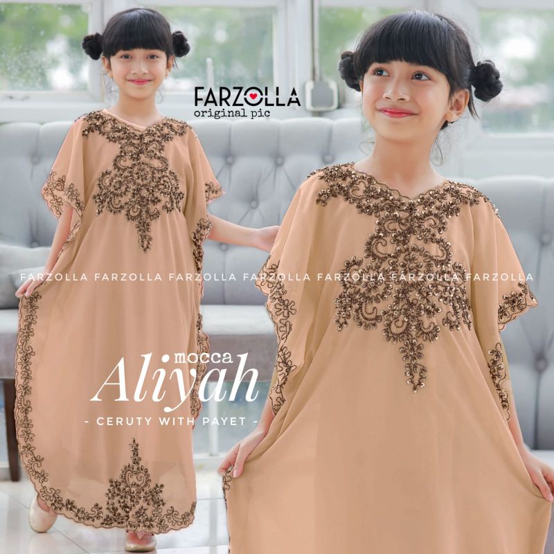 KAFTAN KIDS ALIYAH/KAFTAN ANAK ASMIRANDA/ GEMINI  ORIGINAL BY FARZOLLA KAFTAN CERUTY BABYDOLL NO INN
