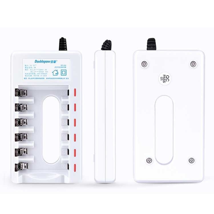 µ837¦ Doublepow Charger Baterai AA AAA Murah Carger Batere 6 Slot Casan Baterei