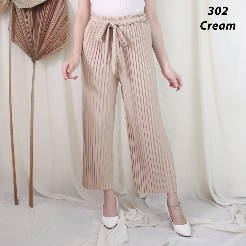 KULOT PLISKET CELANA PLISKET 302 PLEATS PANT KULOT PRISKET KULOT PANJANG PLISKET REMPEL FLOWY