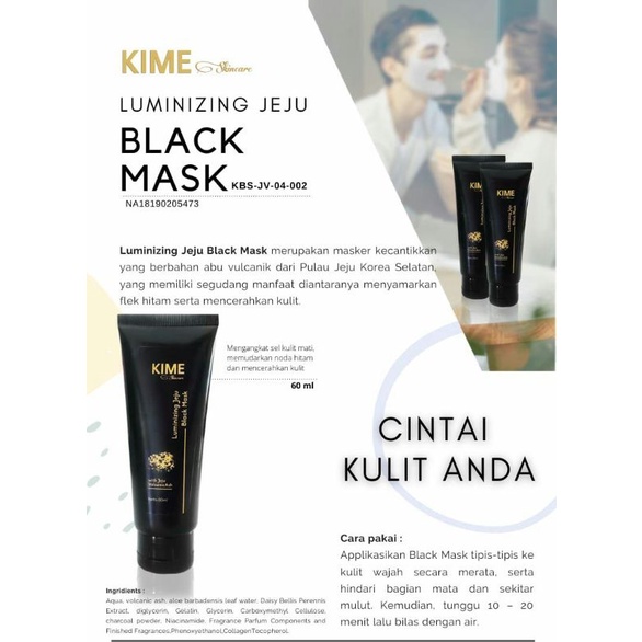 [ BPOM ] KIME skincare Black Mask