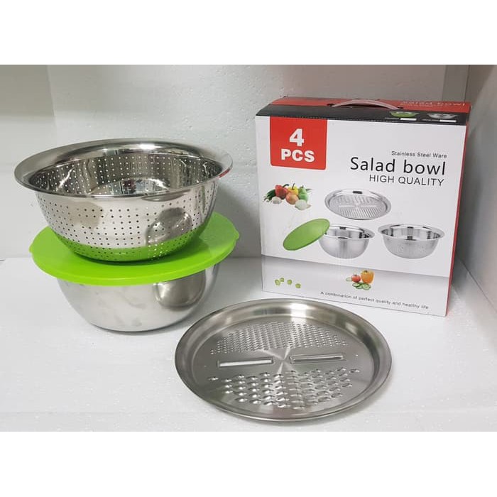 Subron Stainless Salad Bowl / Mangkuk Salad Stainless