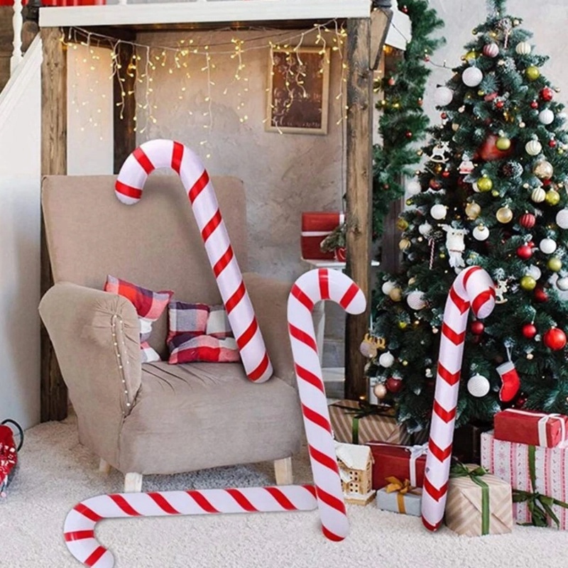 1 Pc Tongkat Permen Lollipop Ukuran 90cm Untuk Ornamen Pohon Natal