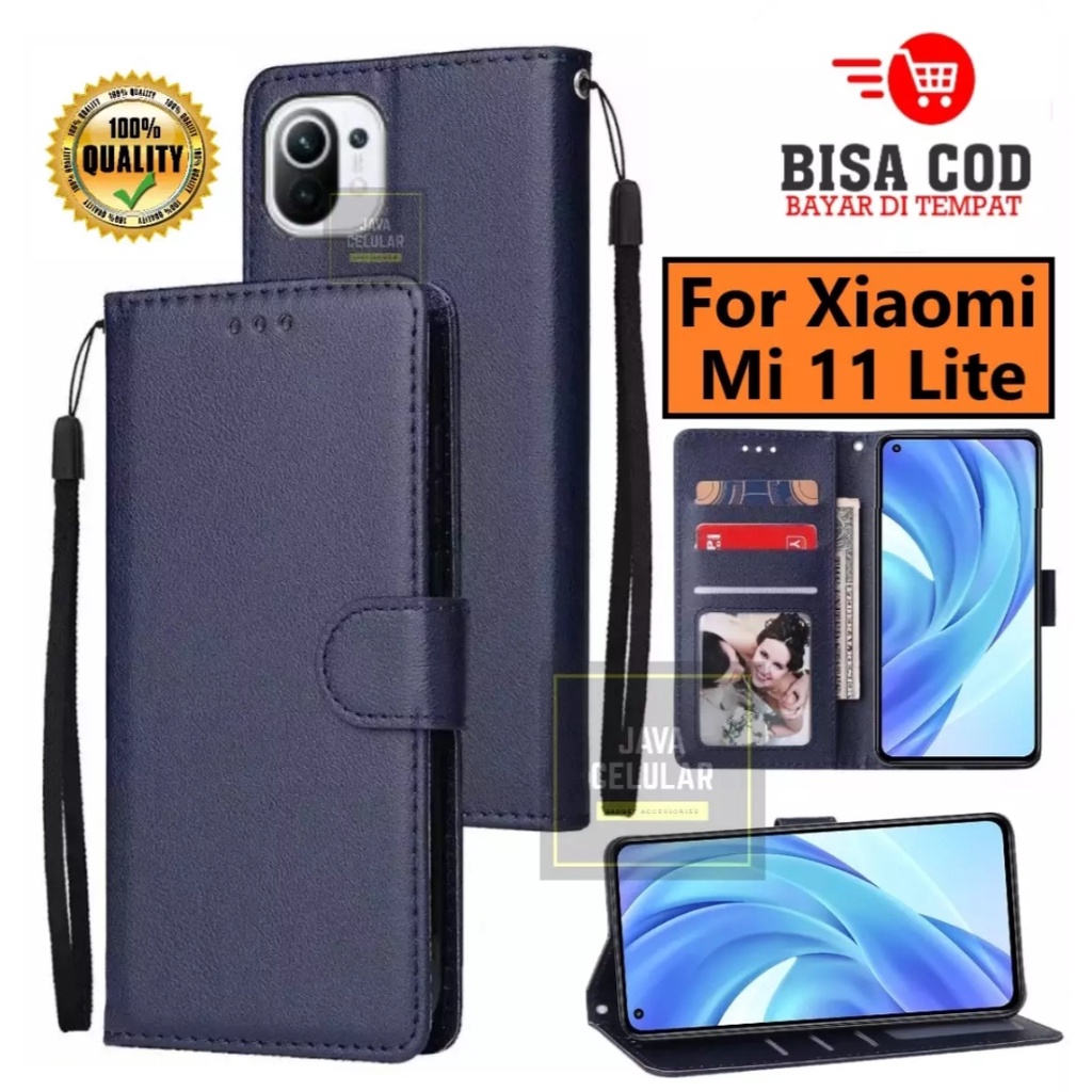 Case Flip Wallet Xiaomi Mi 11 Lite - Wallet Case Kulit - Casing Dompet Case Wallet Leather Flip Case Xiaomi Mi 11 Lite casing hp leather dompet kulit Flip Cover Wallet