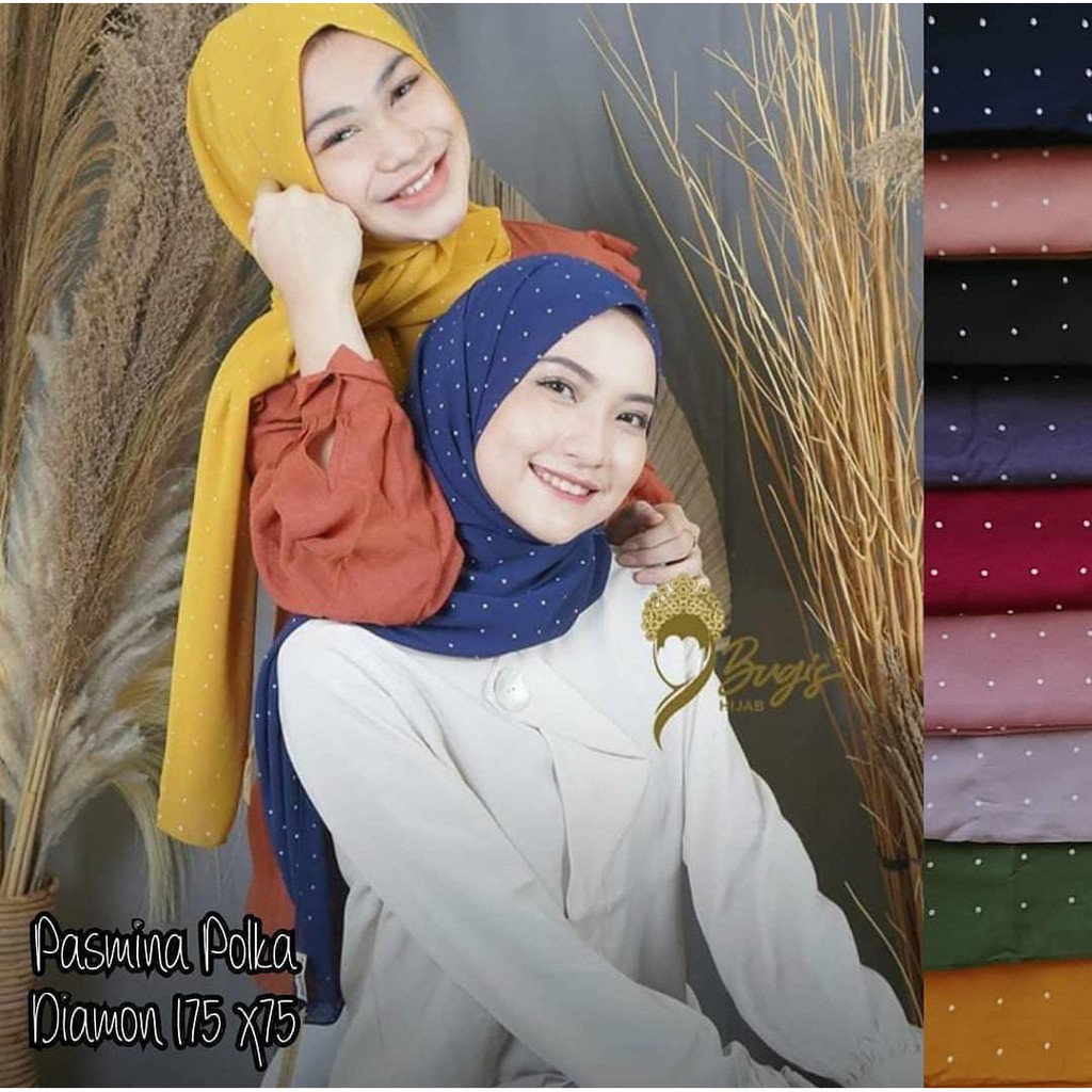 JILBAB PASHMINA DIAMOND PREMIUM MOTIF HIJAB CANTIK