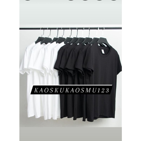 PROMO BAJU POLOS PENDEK KAOS POLOS LENGAN PENDEK PRIA WANITA O-NECK UNISEX V-NECK OVERSIZE JUMBO T-S
