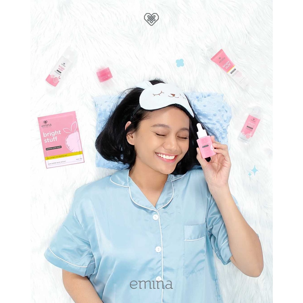 ✿ELYSABETHME✿ ˜”*°• emina •°*”˜. Emina Bright Stuff Face Serum 30ml mencerahkan dan memutihkan kulit tekstur ringan anti iritasi memperbaiki tekstur skin barrier