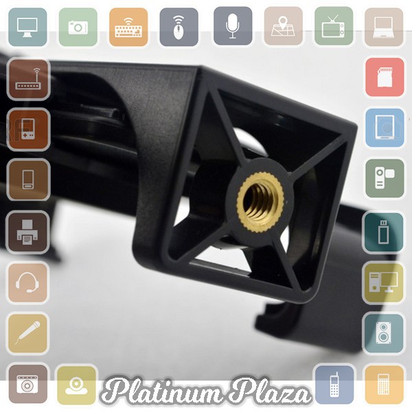 Universal Tablet Holder Mount 1/4 Screw Bracket Tripod - VTM4-ALX-1 - Black`6AKWK5-