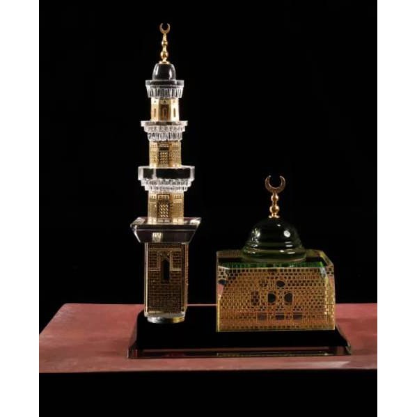 Kristal Miniatur Masjid Nabawi 1 Menara Kaca Promo