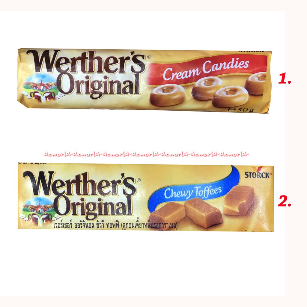 

Werther's 50gr Original Cream Candies Chewy Tofees Permen Candy Werther