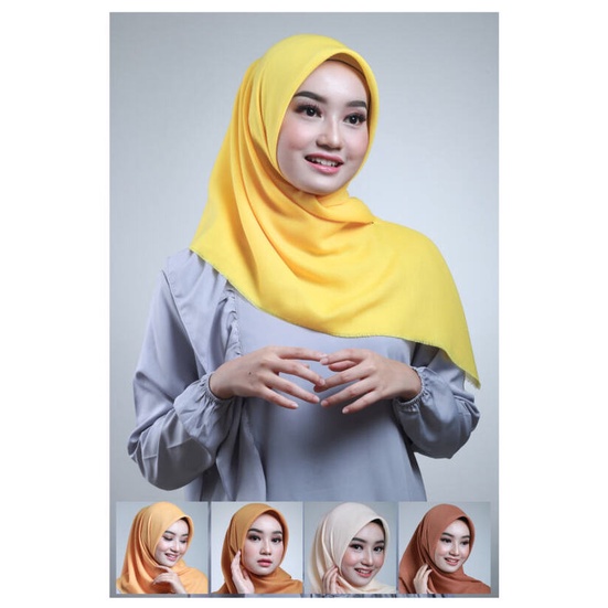 Hijab Rawis Ansania Kerudung Segi Empat Saudia Polos - Jilbab Saudia Rawis 100% Original Seri Warna 