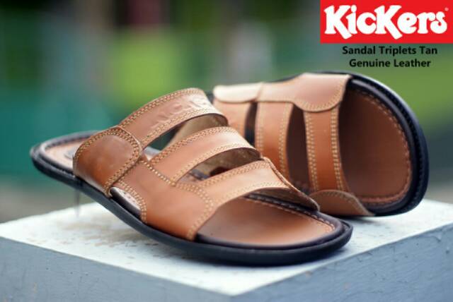 DISC 60% SANDAL KICKERS TRIPLETS ORIGINAL KULIT ASLI