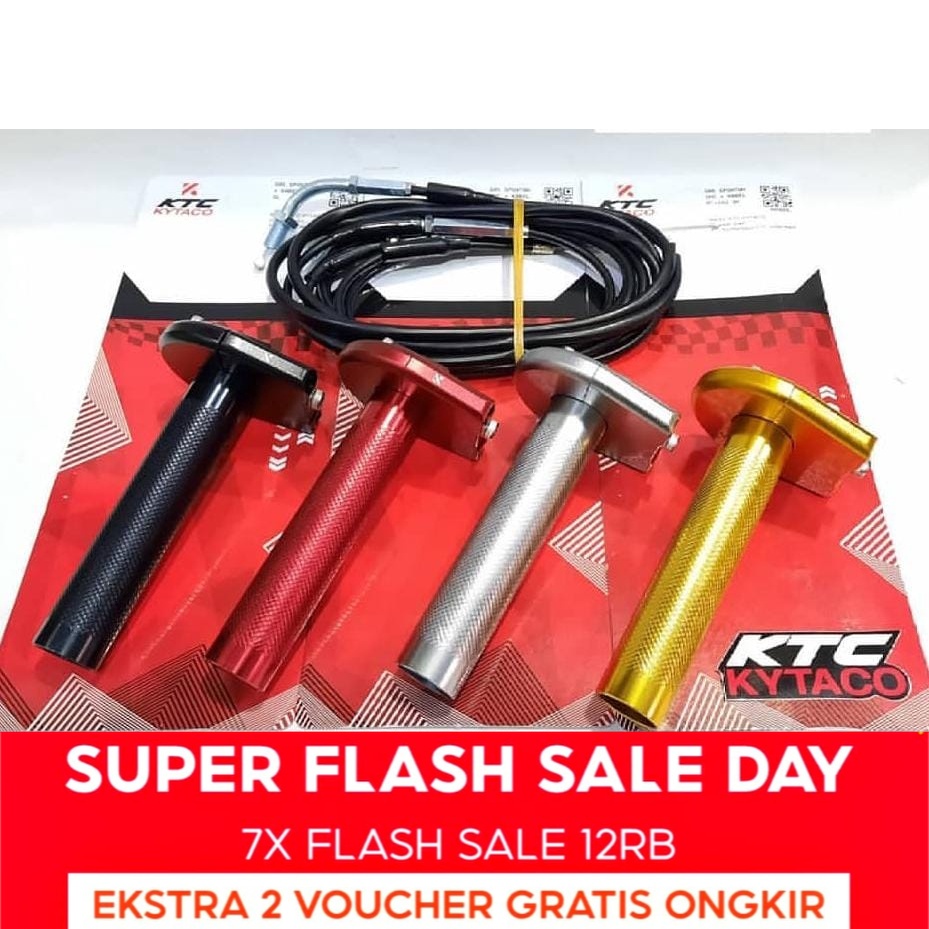 SALE  GAS SPONTAN KTC 2 KABEL UNIVERSAL FREE SAKLAR ON OFF STATER DOMINO KTC    vario spacy  nmax le