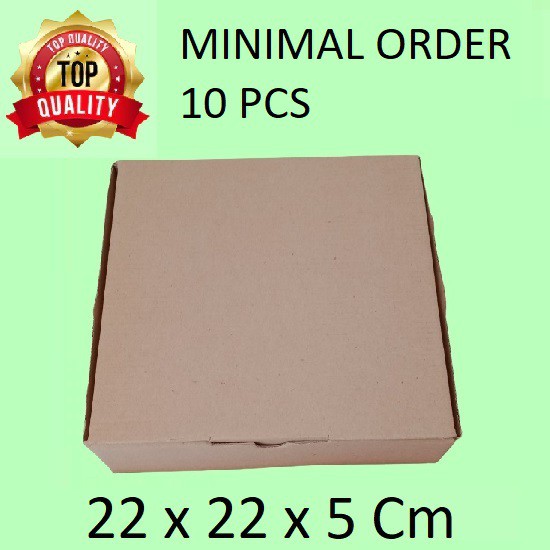 

22x22x5 cm Dus Baju Kotak Kraft Polos Packing Cake Kue Bolu Souvenir